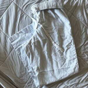 Uniqlo Light Blue Striped Pajama Pants